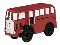 Battery-powered Bertie drives along the winding roads of Sodor.